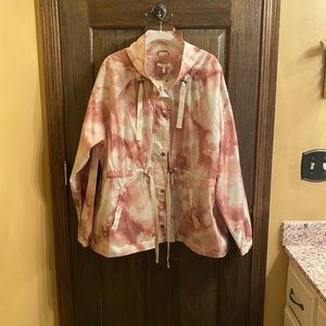 Maurice’s pink tie dye windbreaker in size XXL.